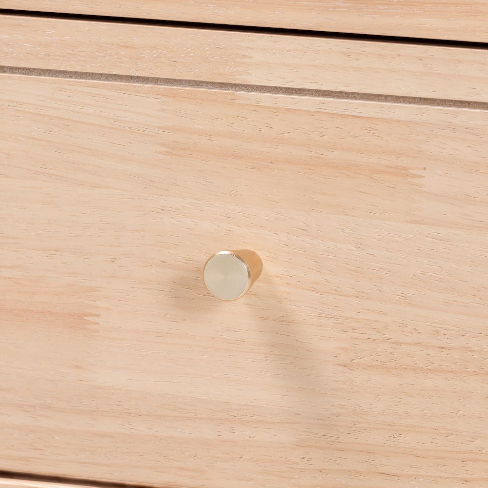 Nightstand - 2-Drawer Bedside Table with Bamboo-Style Turned Legs. Picture 5