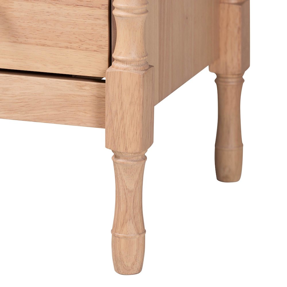Chest - 4-Drawer Bedroom Organizer with Bamboo-Style Turned Legs. Picture 7