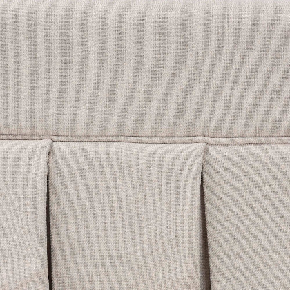Platform Bed - Fabric Upholstered Bed Frame with Panel Headboard, Queen. Picture 6