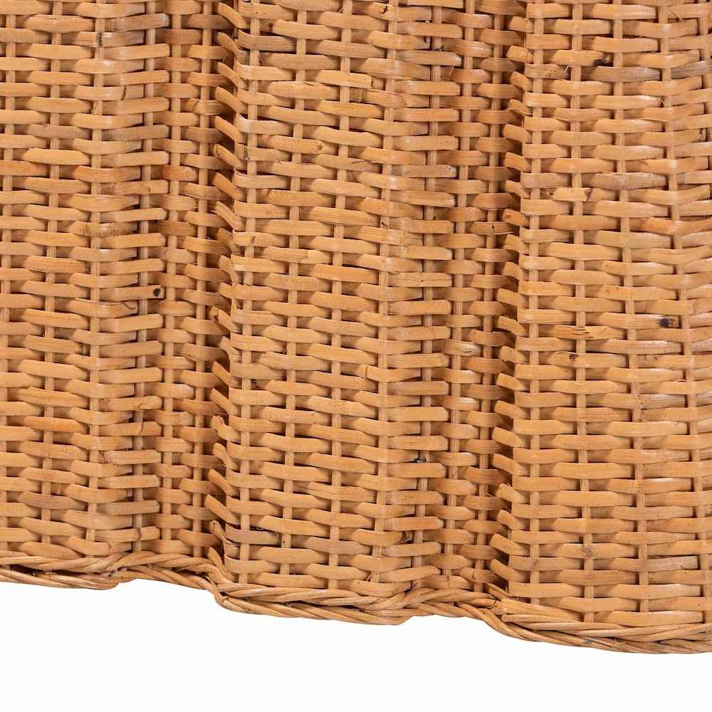 Andrea Natural Rattan End Table - Handwoven Wicker Accent Table. Picture 5