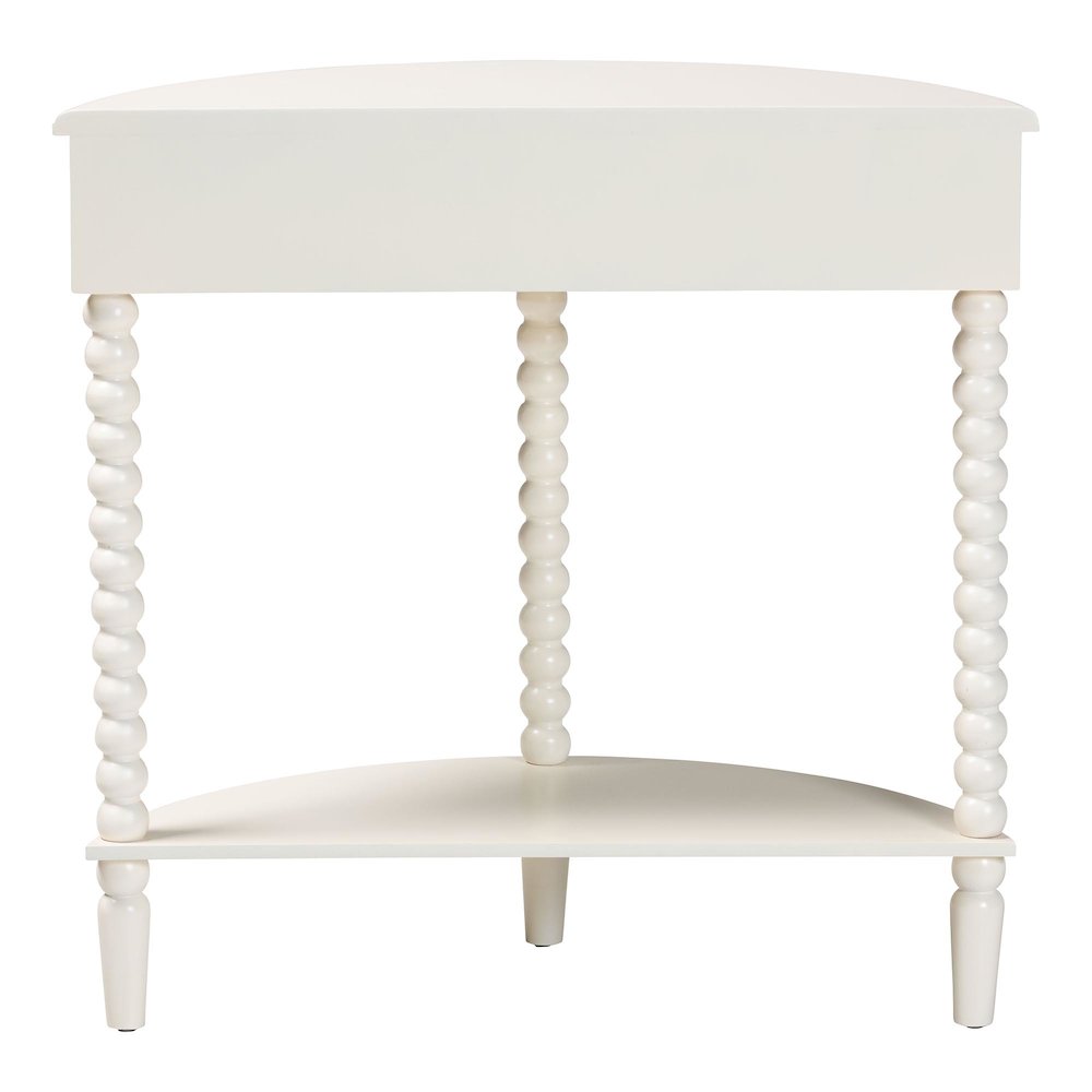 Raynera Bobbin-Leg Demilune Console Table - Half-Moon Accent Table. Picture 5