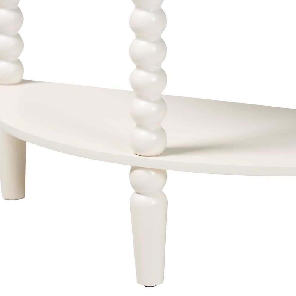 Raynera Bobbin-Leg Demilune Console Table - Half-Moon Accent Table. Picture 8