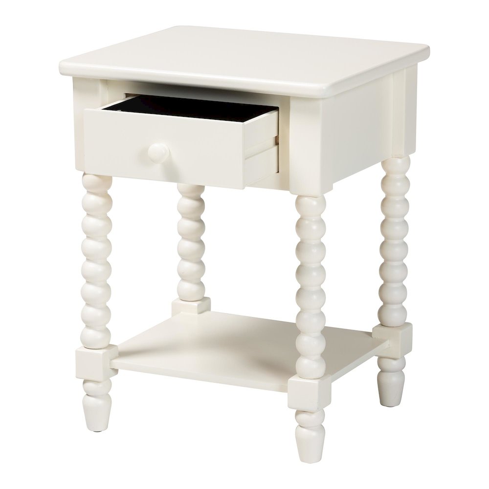 Raynera End Table with Legs, 1-Drawer Accent Table with Spindle Turned Legs. Picture 2