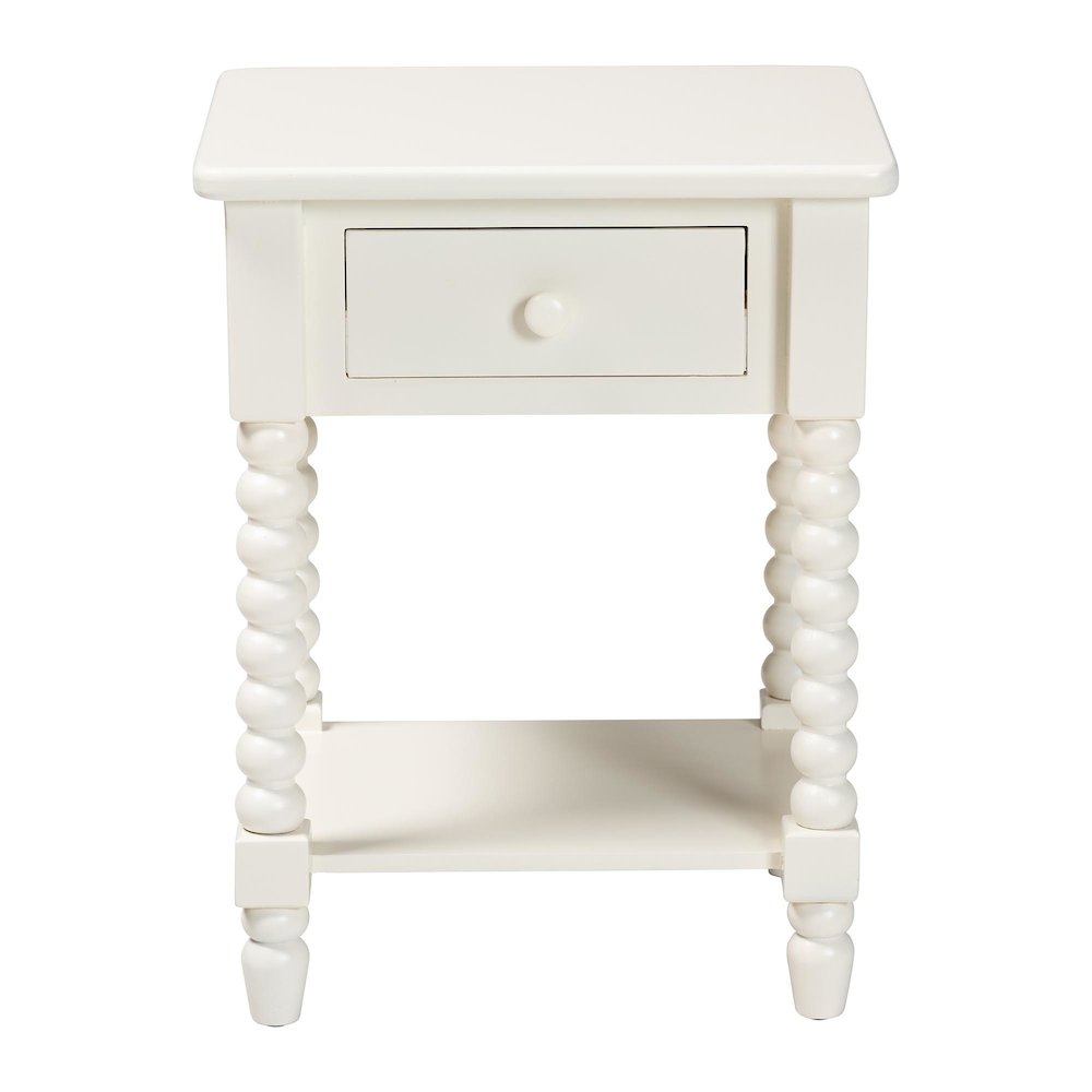 Raynera End Table with Legs, 1-Drawer Accent Table with Spindle Turned Legs. Picture 3
