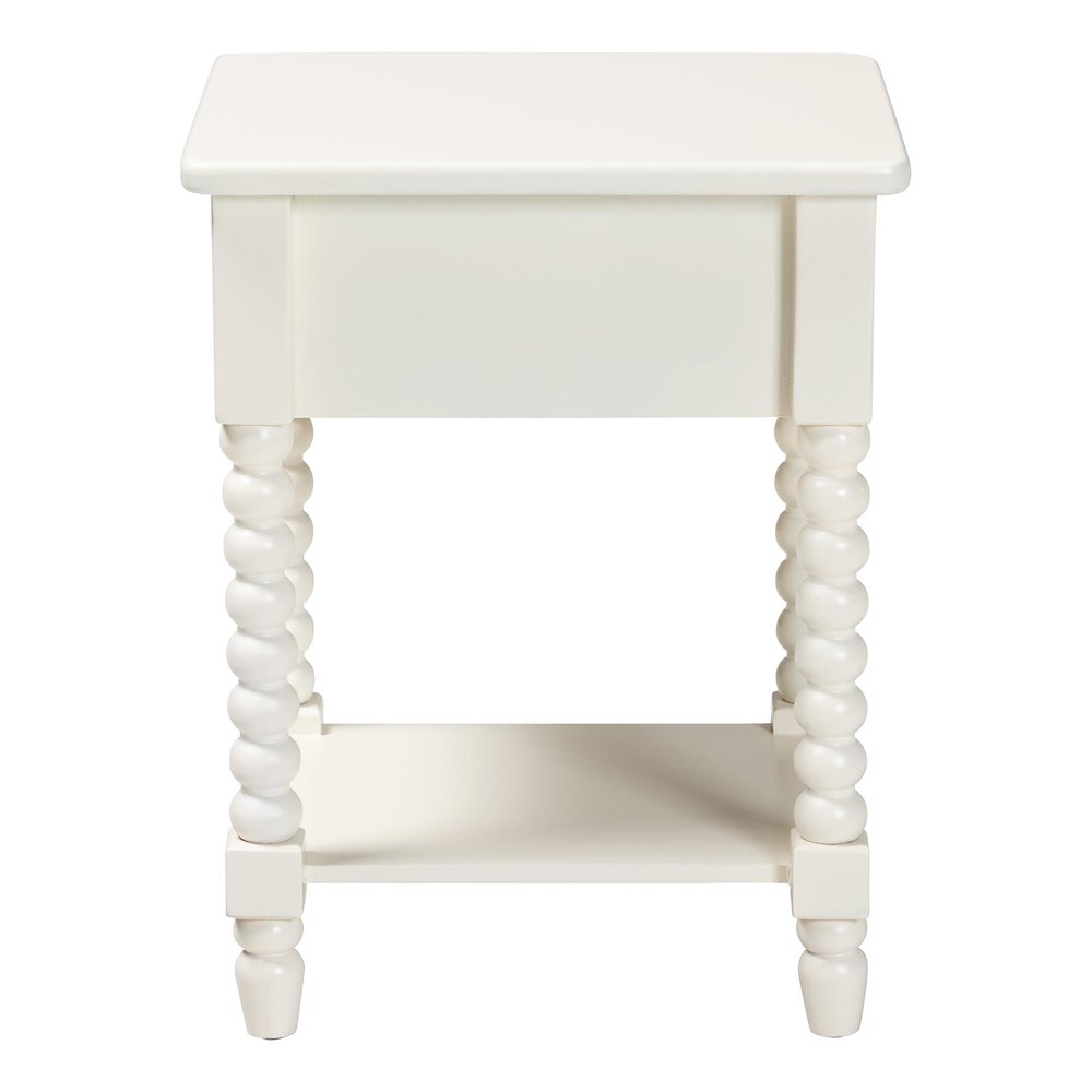 Raynera End Table with Legs, 1-Drawer Accent Table with Spindle Turned Legs. Picture 5