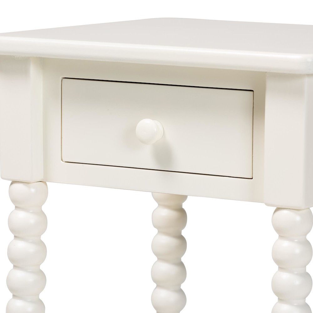 Raynera End Table with Legs, 1-Drawer Accent Table with Spindle Turned Legs. Picture 7