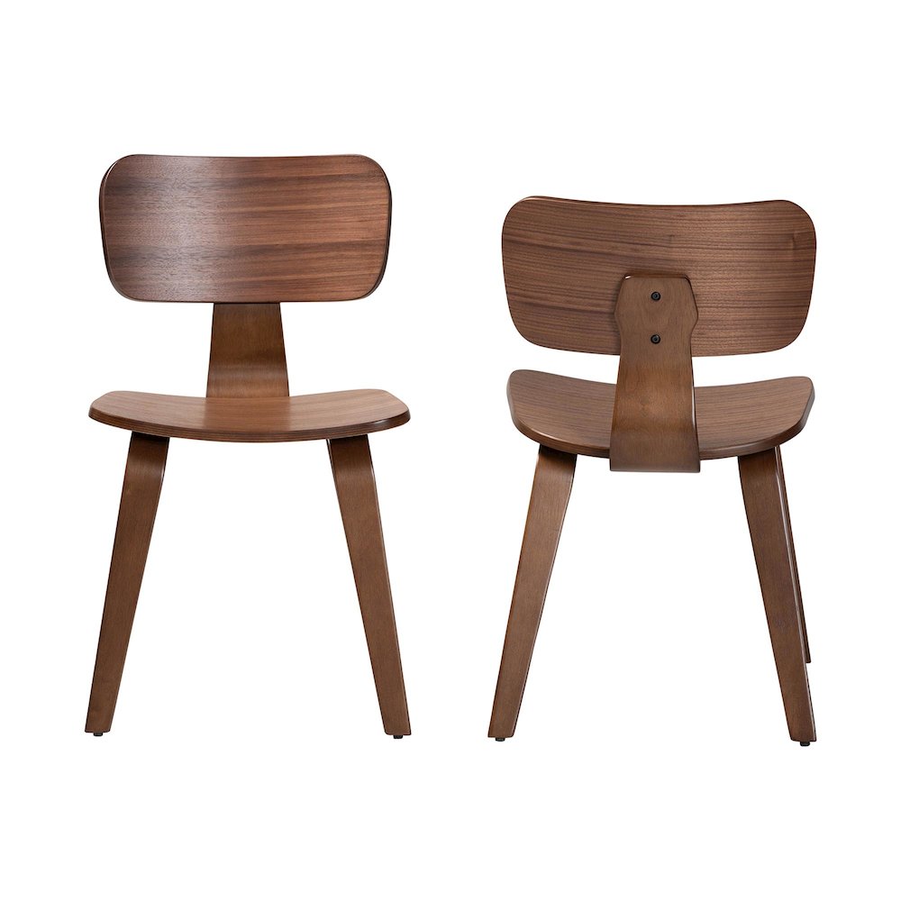 Billie Wood 2-Piece Dining Chair Set, Bentwood Frame Seating with Contoured Seat. Picture 3