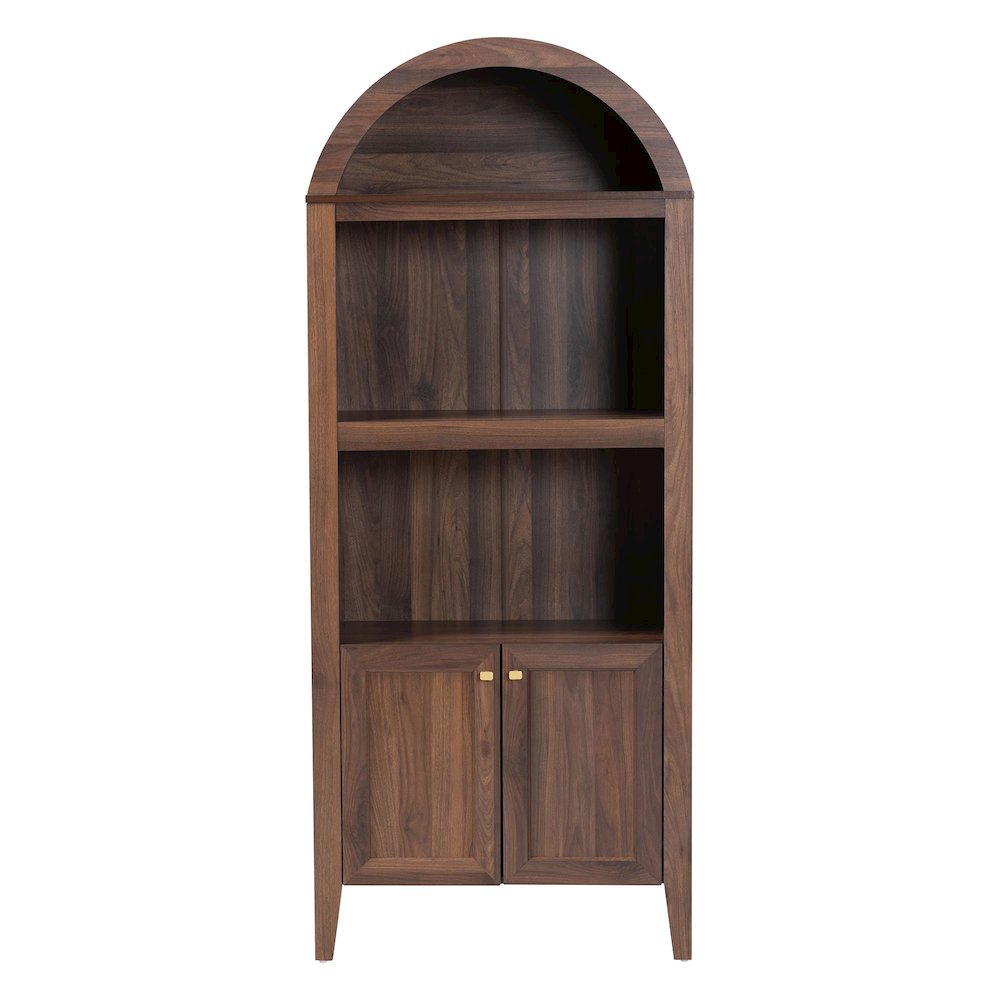 Hayes Wood Cabinet with Arch Top - Mid-Century Modern Display Piece. Picture 4