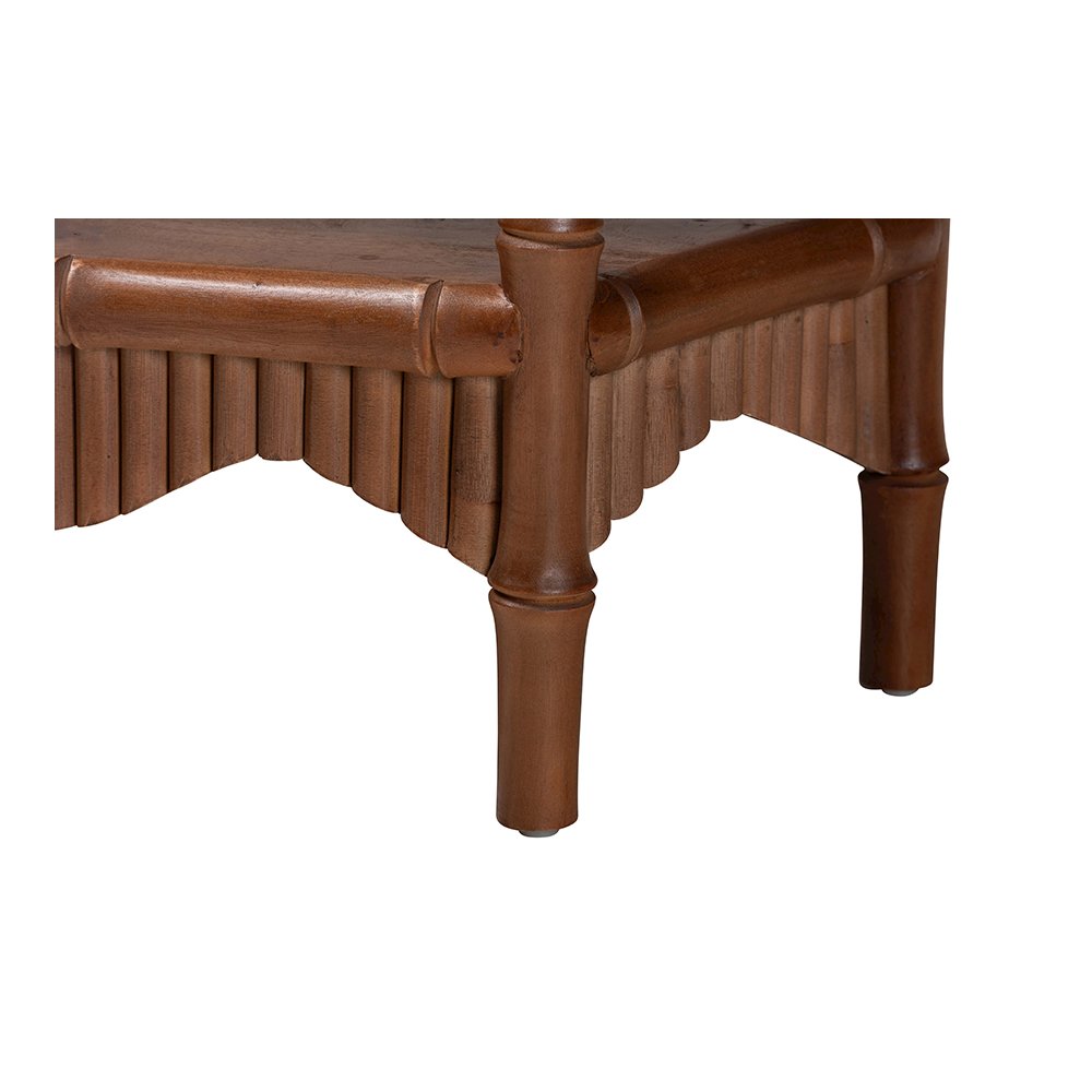 Alessa Mahogany Wood Console Table with Bamboo Motif, 2-Tier, 32 in.. Picture 7