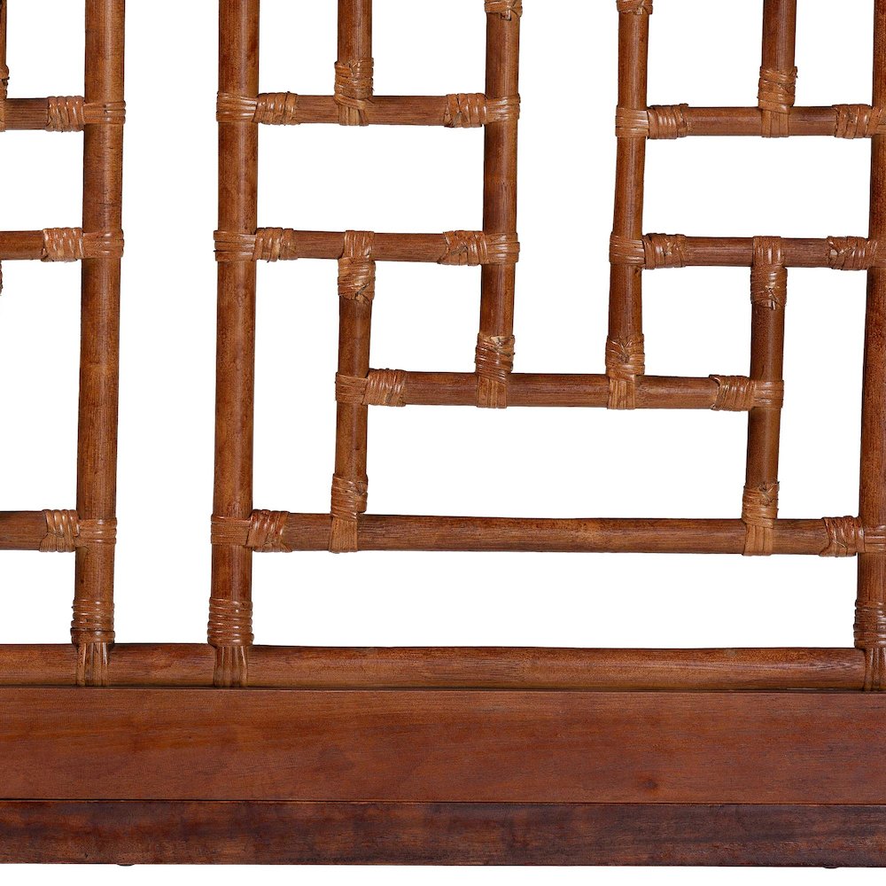 Natural Rattan Headboard - Handcrafted Coastal Boho Style Bedroom Backdrop, King. Picture 4
