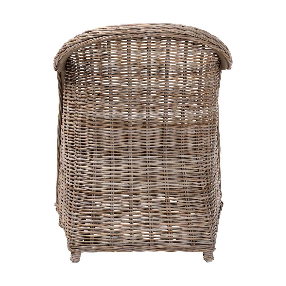 Amanda Natural Rattan Armchair - Handwoven Wicker Barrel Chair. Picture 4