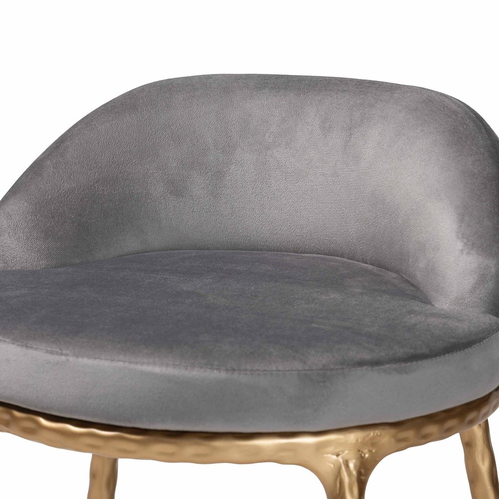 Aarush Counter Stool - Modern Rustic Seating with Hand-Forged Metal Frame. Picture 6