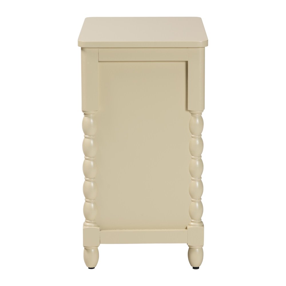 Nightstand with Spindle Legs - 3-Drawer Bedside Table with Turned Detailing. Picture 5