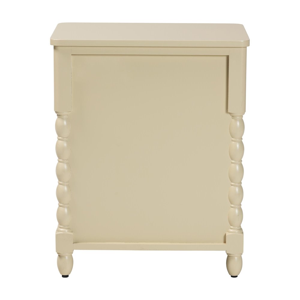Nightstand with Spindle Legs - 3-Drawer Bedside Table with Turned Detailing. Picture 6