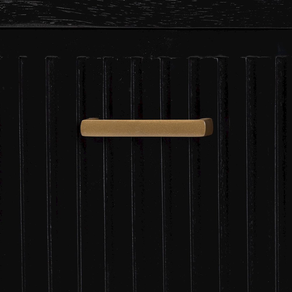 Storage Cabinet - Accent Cabinet with Vertical Slat Panels, Metal Door Pulls. Picture 7