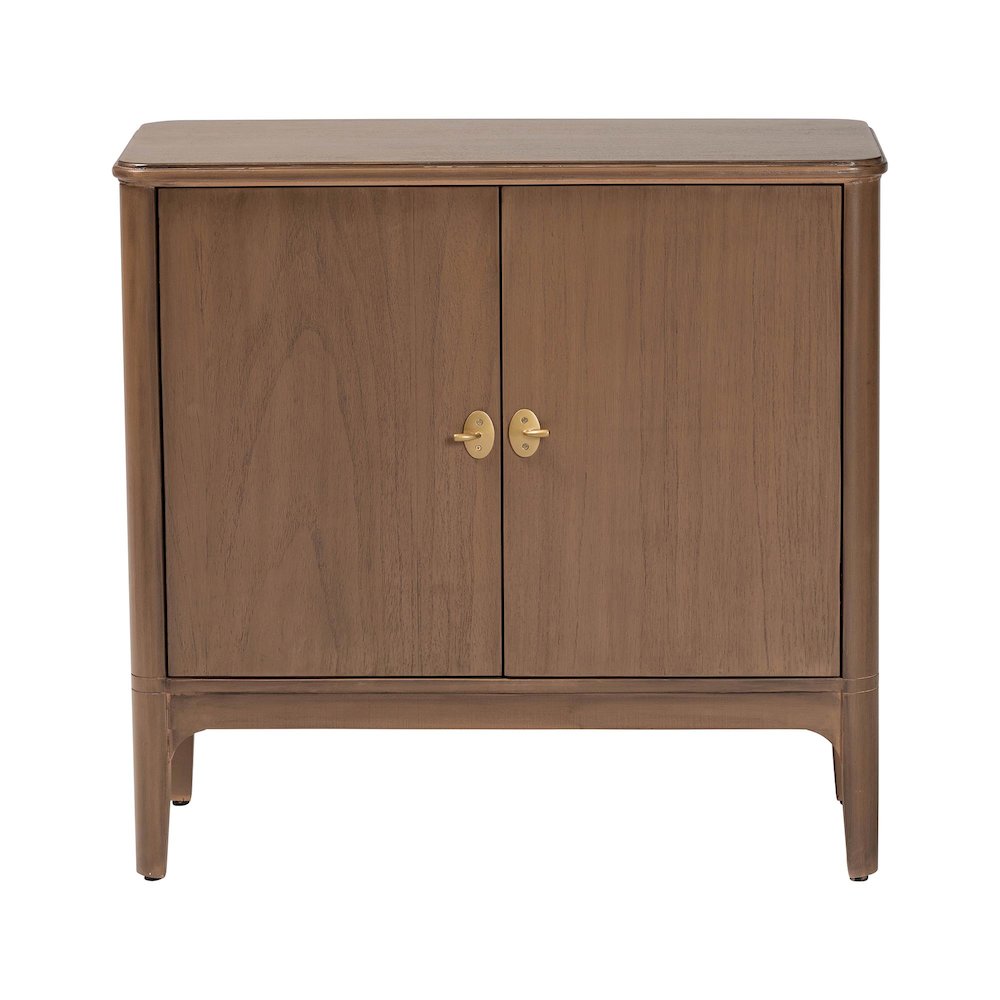 Storage Cabinet - 2-Door Accent Cabinet with Rounded Edges and Metal Door Pulls. Picture 4