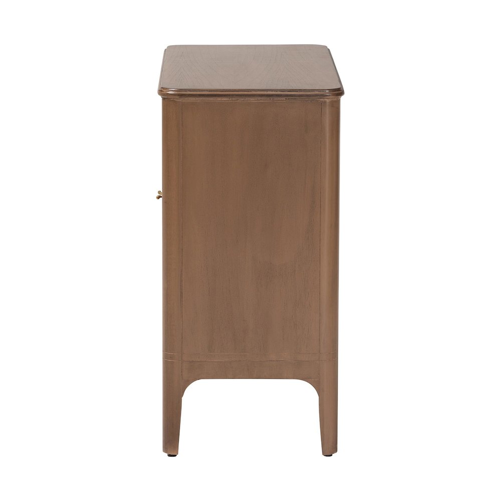 Storage Cabinet - 2-Door Accent Cabinet with Rounded Edges and Metal Door Pulls. Picture 5