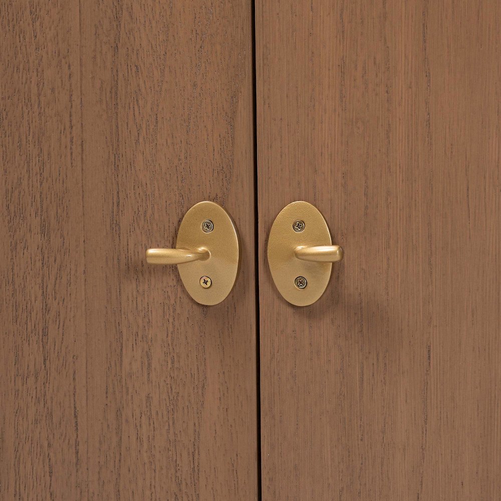 Storage Cabinet - 2-Door Accent Cabinet with Rounded Edges and Metal Door Pulls. Picture 7