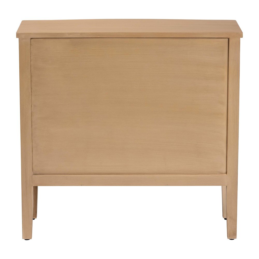 3-Drawer Storage Wood Chest with Textured Drawer Fronts and Round Knobs. Picture 6