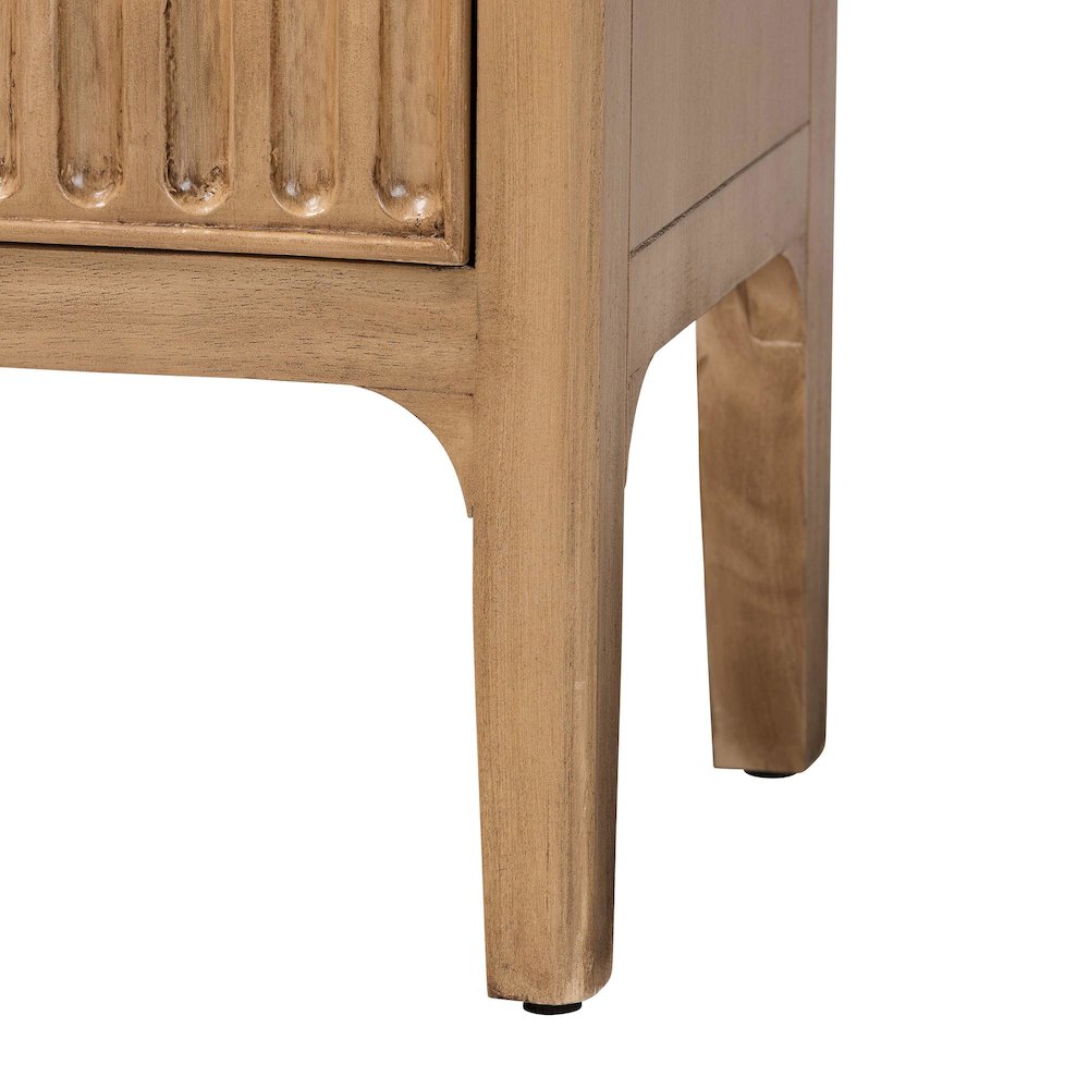 3-Drawer Storage Wood Chest with Textured Drawer Fronts and Round Knobs. Picture 8