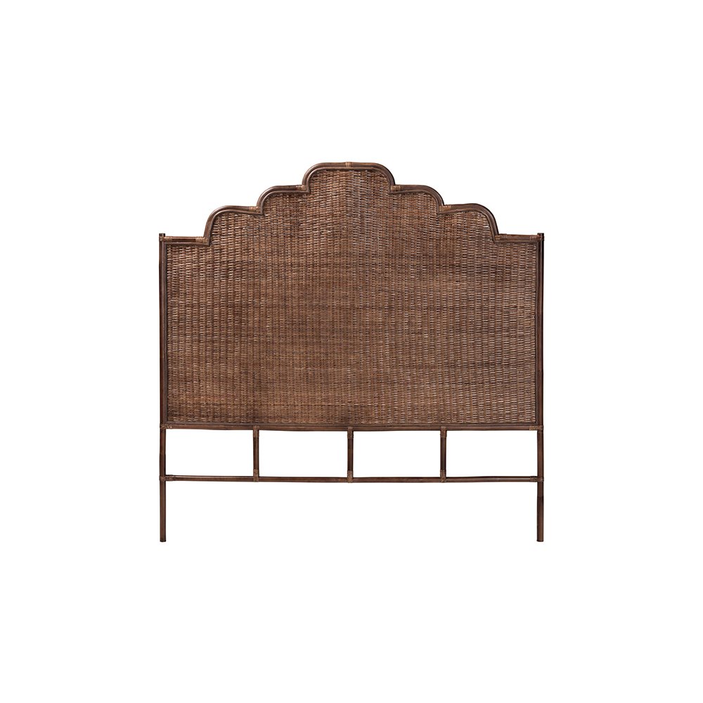 Raphaela Rattan Standalone Headboard with Stepped Detailing, Queen. Picture 3