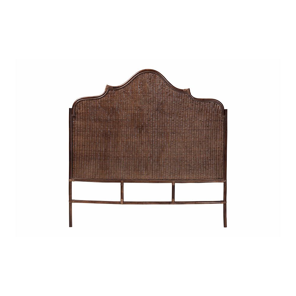 Jaelle Rattan Standalone Headboard with Handwoven Arch Top, Queen. Picture 3