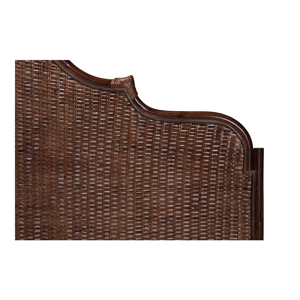 Jaelle Rattan Standalone Headboard with Handwoven Arch Top, Queen. Picture 4