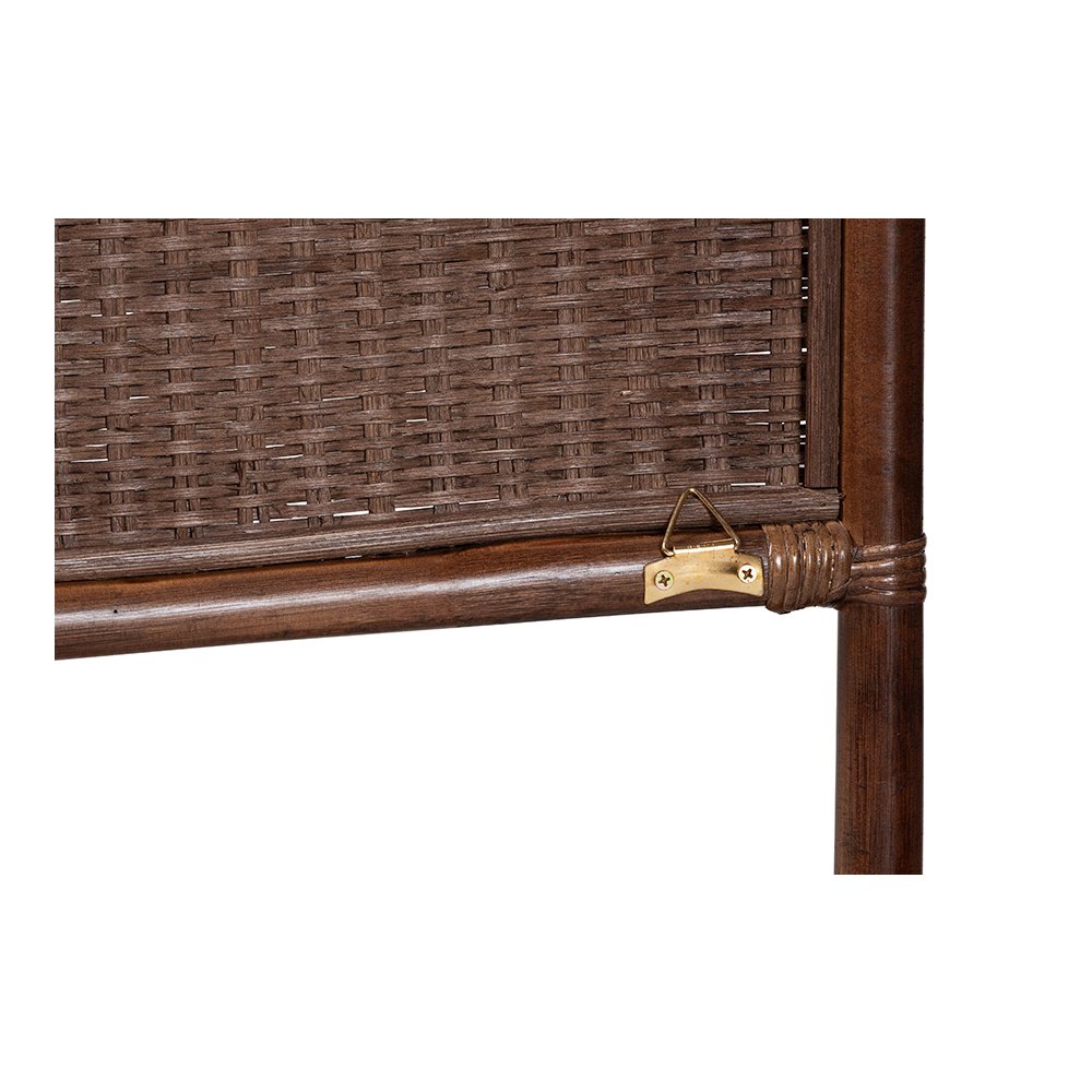 Jaelle Rattan Standalone Headboard with Handwoven Arch Top, Queen. Picture 5
