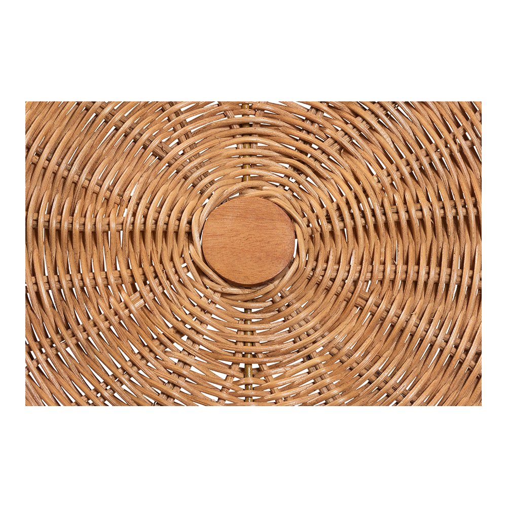 Oberon Rattan Counter Stool with Sunburst Backrest and Cushion. Picture 8