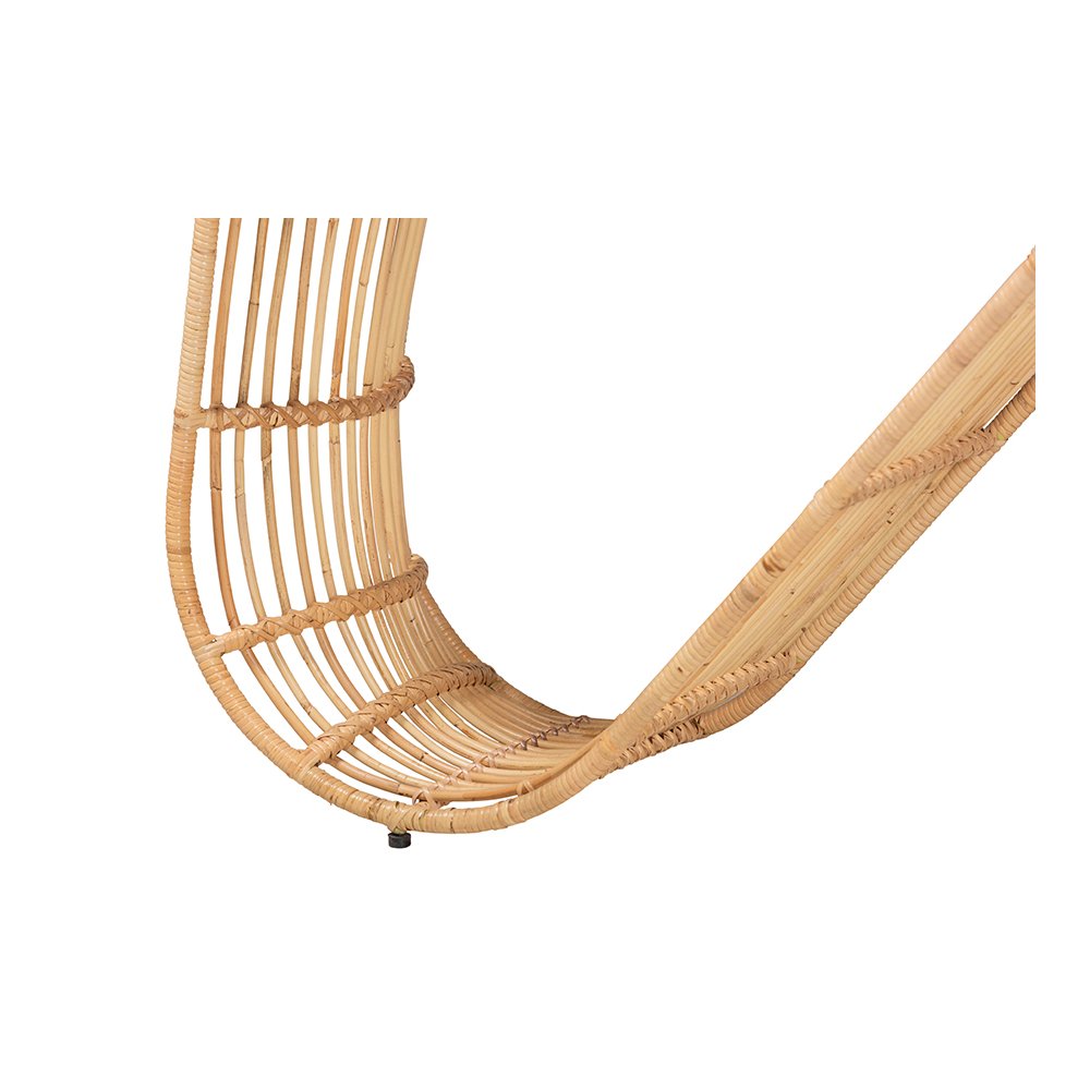 Araceli Rattan S-Curve Console Table, Handwoven Sculptural Accent. Picture 6