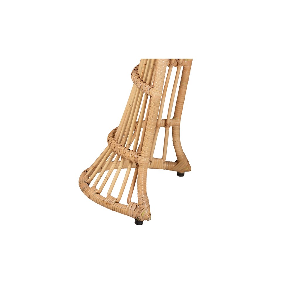 Araceli Rattan S-Curve Console Table, Handwoven Sculptural Accent. Picture 7