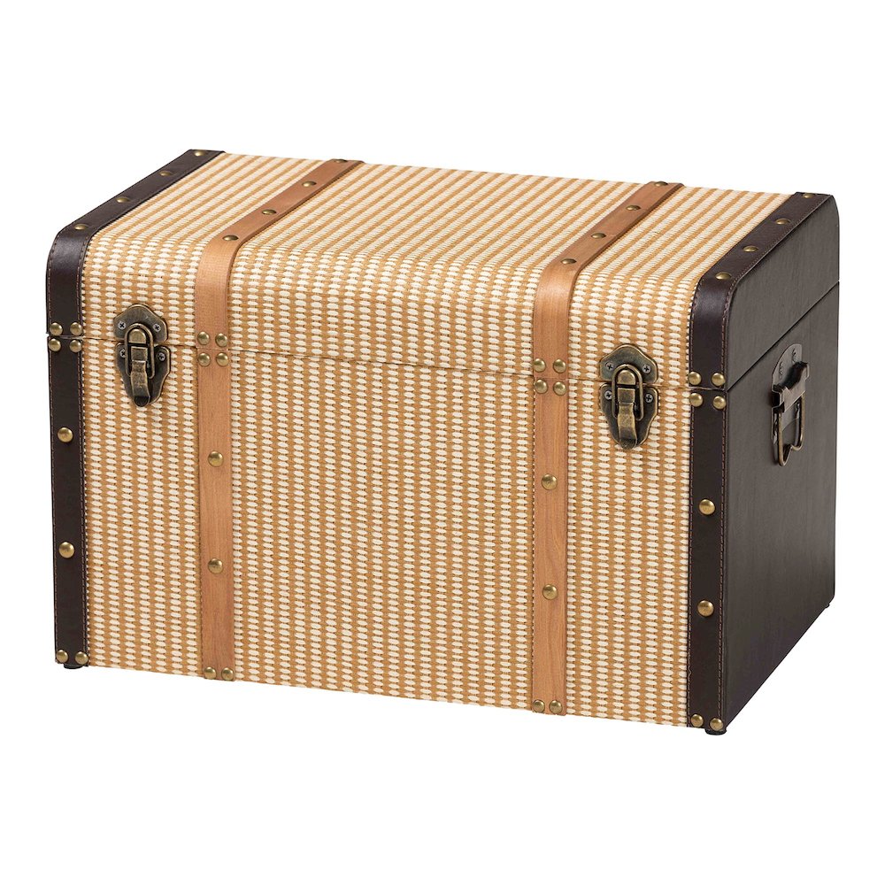 Manton Storage Trunk - Storage Chest with Hinged Top and Woven Exterior. Picture 1