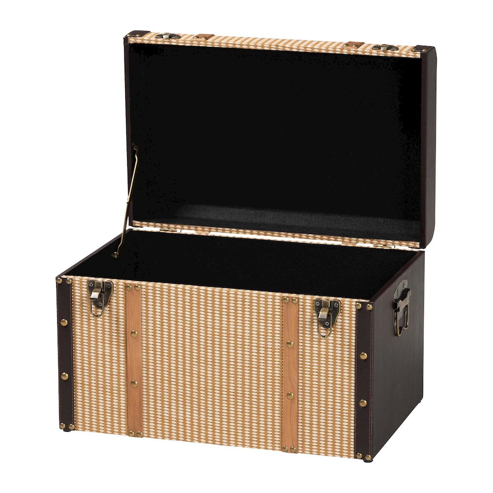 Manton Storage Trunk - Storage Chest with Hinged Top and Woven Exterior. Picture 3