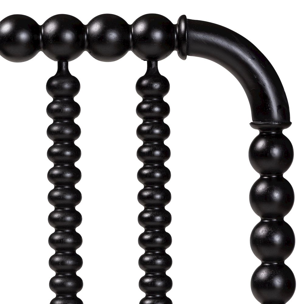 Finley Turned Bobbin Headboard - Spindle Design, Farmhouse, Twin, Black. Picture 3