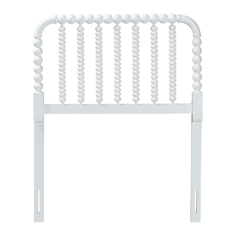 Finley Turned Bobbin Headboard - Spindle Design, Farmhouse, Twin, White. Picture 2