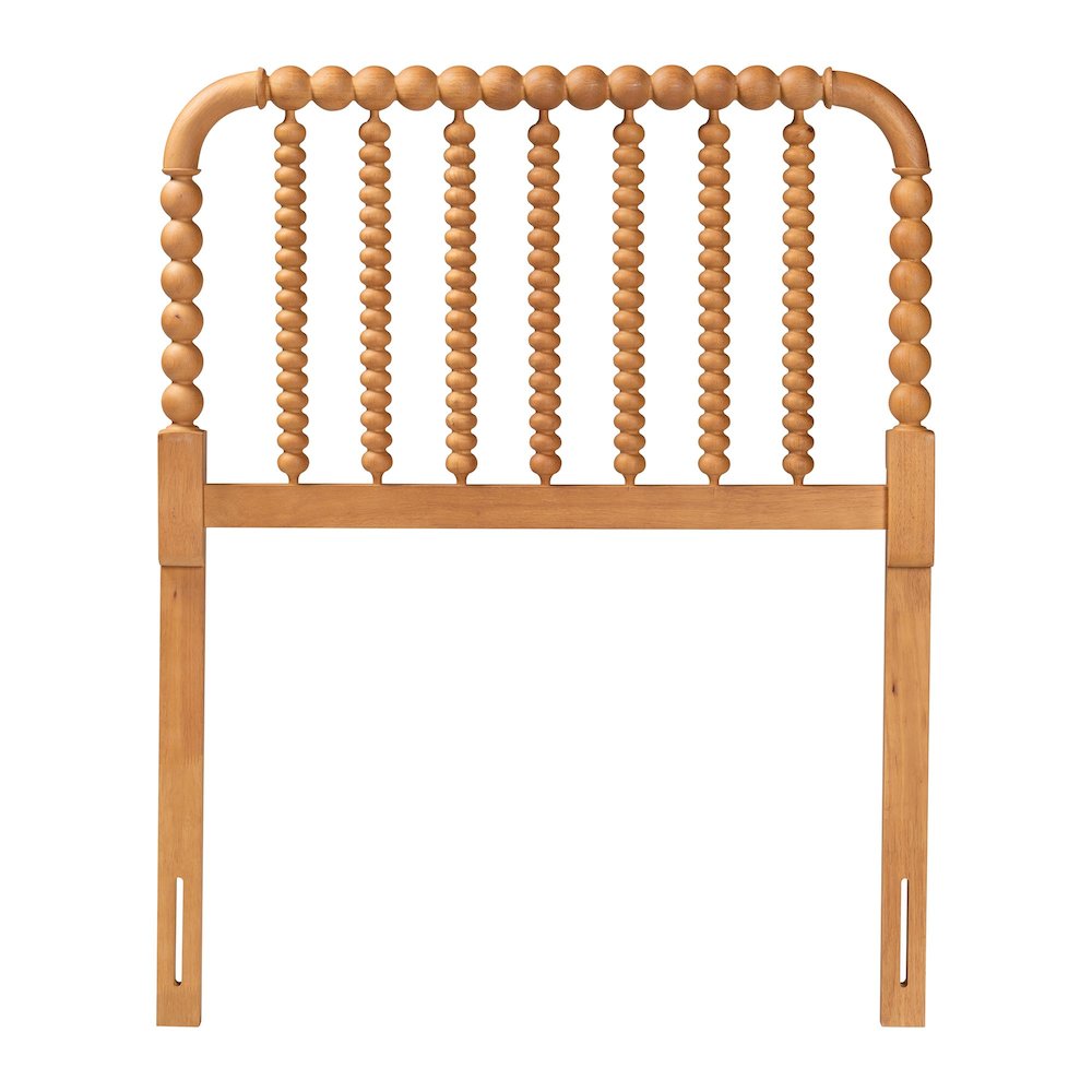 Finley Turned Bobbin Headboard - Spindle Design, Farmhouse, Twin, Oak Brown. Picture 2