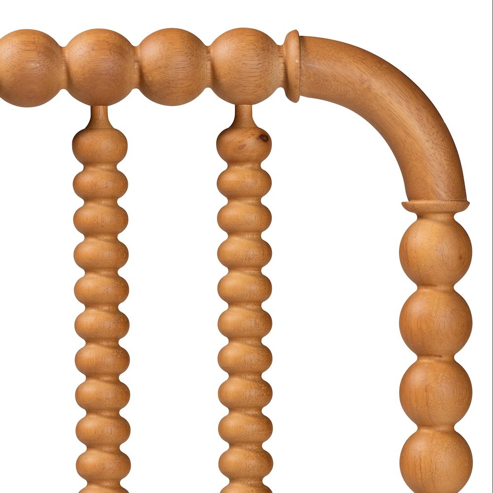 Finley Turned Bobbin Headboard - Spindle Design, Farmhouse, Twin, Oak Brown. Picture 3