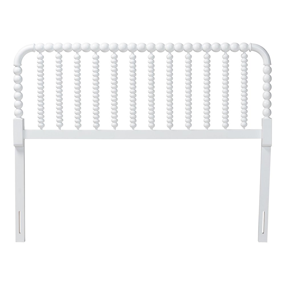 Finley Turned Bobbin Headboard - Spindle Design, Farmhouse, Full, White. Picture 2