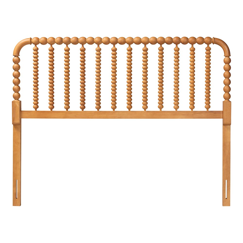 Finley Turned Bobbin Headboard - Spindle Design, Farmhouse, Full, Oak Brown. Picture 2