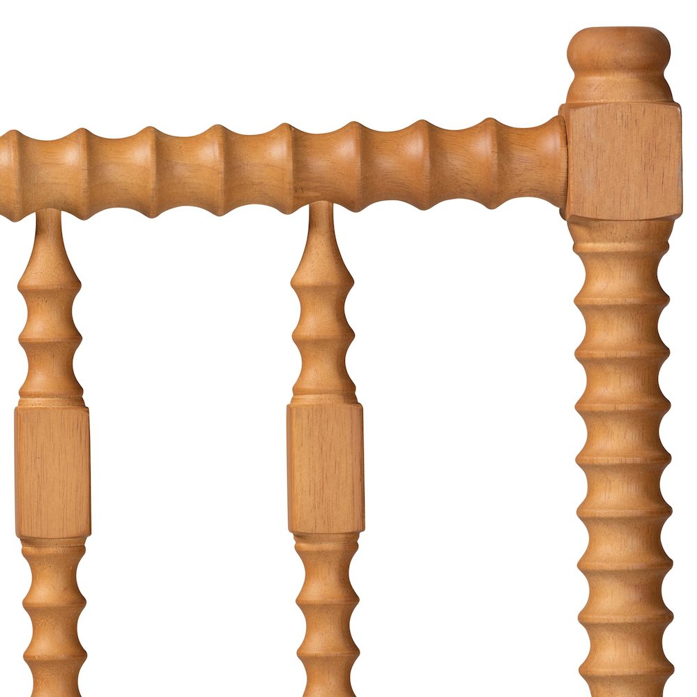 Juliette Turned Spindle Headboard - Spoke Design, Farmhouse, Full, Oak Brown. Picture 3