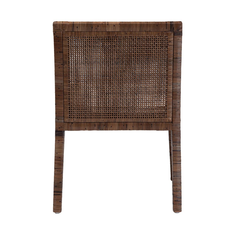 Karis Rattan Dining Chair with Cushion, Antique Coffee. Picture 5
