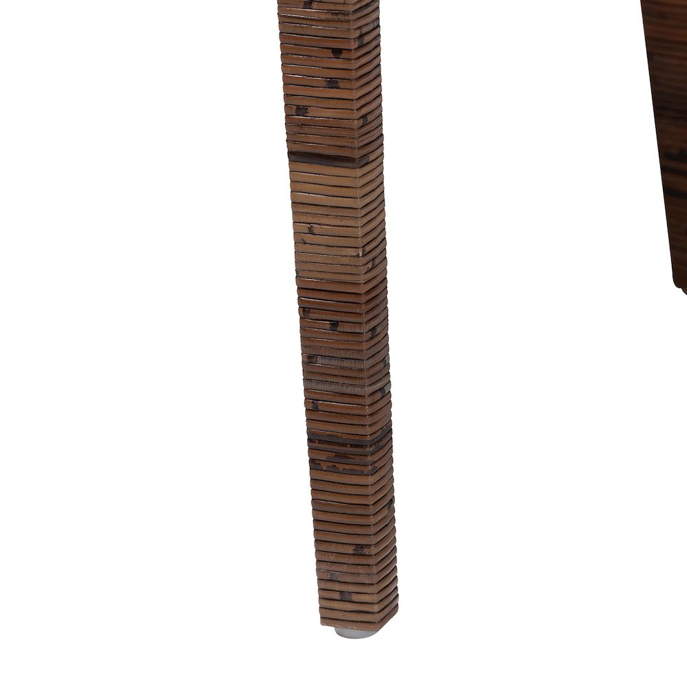 Karis Rattan Dining Chair with Cushion, Antique Coffee. Picture 7