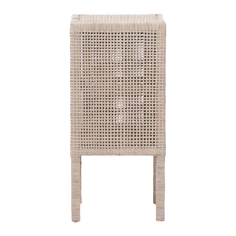 Accent Bedside Table with Interior Shelving and Elevated Base, French Grey. Picture 6