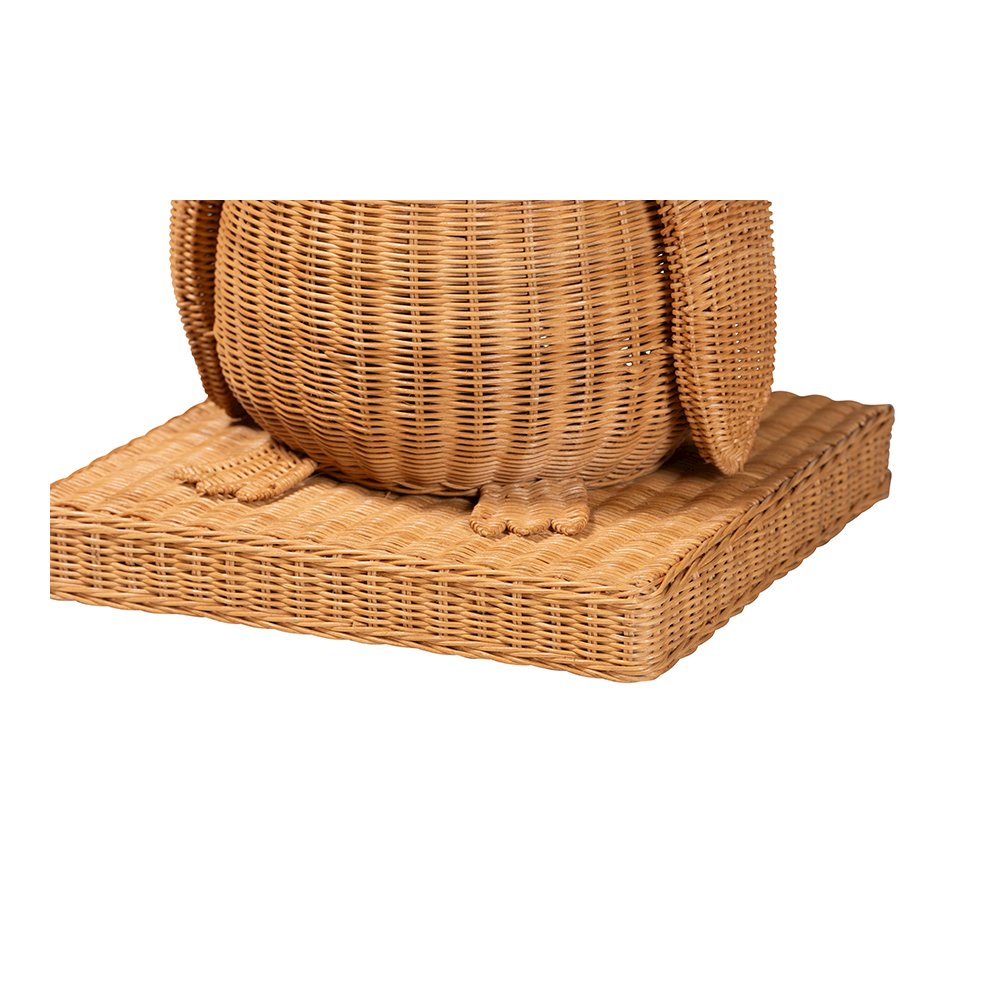 Pembroke Penguin Rattan End Table, Handwoven Sculptural Accent Table. Picture 7