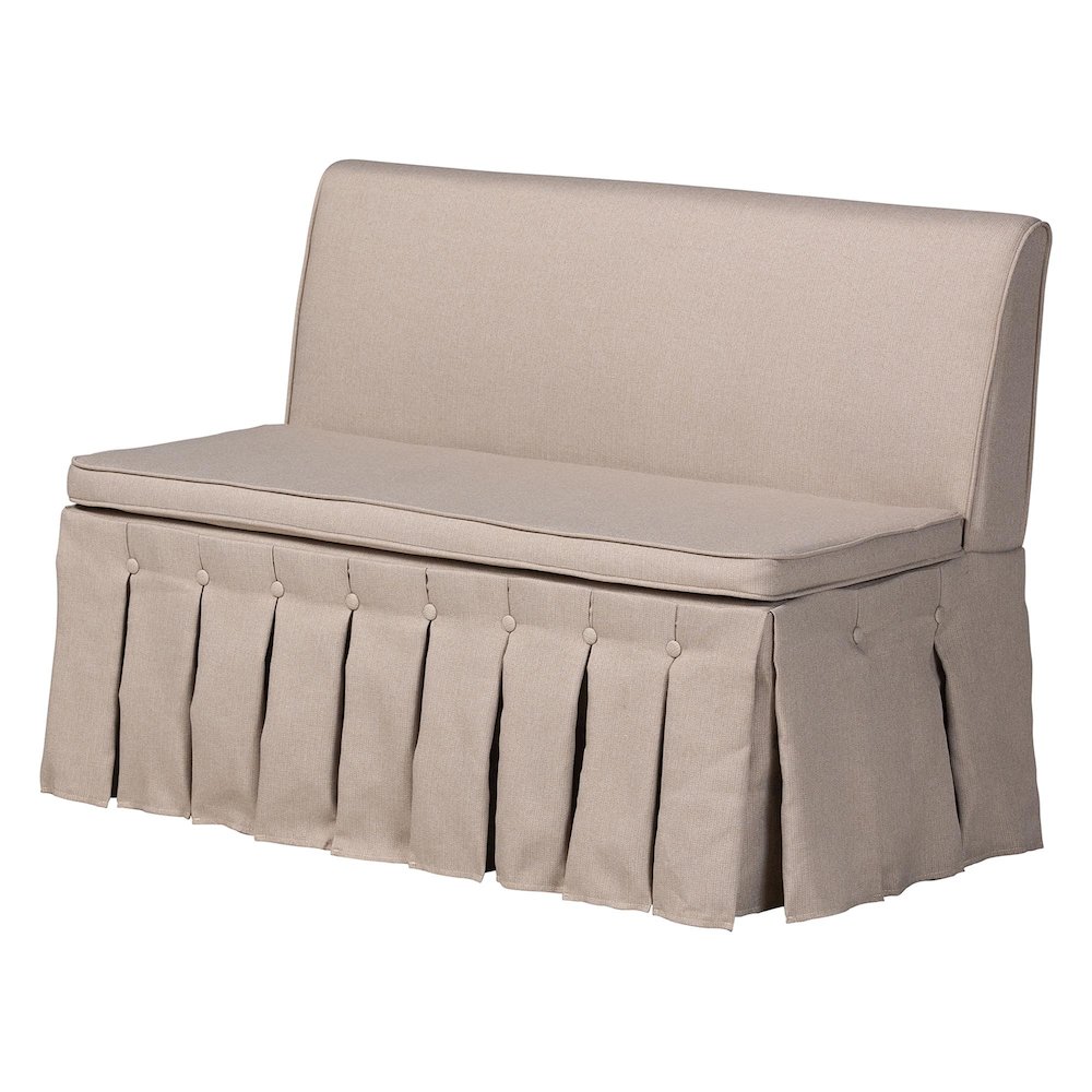 Reginald 3-Pc Upholstered Dining Nook Set - L-Shaped Corner Banquette, Beige. Picture 3