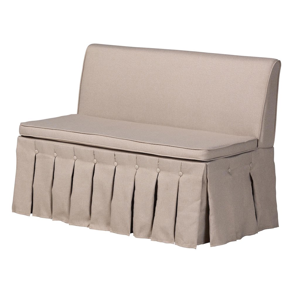 Reuben 3-Pc Upholstered Dining Nook Set - L-Shaped Corner Banquette, Beige. Picture 3