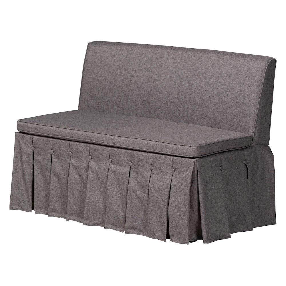 Reginald 3-Pc Upholstered Dining Nook Set - L-Shaped Corner Banquette, Grey. Picture 3