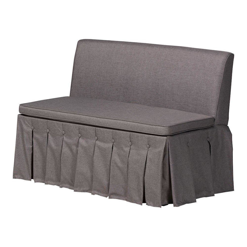 Reuben 3-Pc Upholstered Dining Nook Set - L-Shaped Corner Banquette, Grey. Picture 3