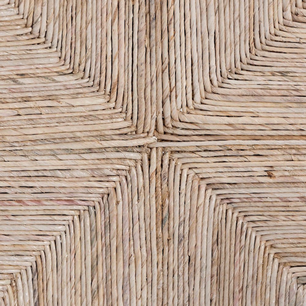 Fika Wishbone Counter Stool - Seagrass Seat, Mahogany Frame, Black. Picture 7