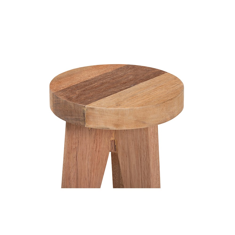Sayen Acacia Wood Multipurpose Accent Stool with Flared Tripod Base. Picture 4